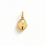 Charm Cuore Lucchetto in Oro Giallo