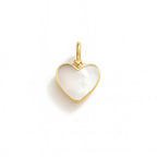 Charm Cuore in Oro Giallo e Madreperla