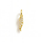Charm Cornetto in Oro Giallo e Zirconi