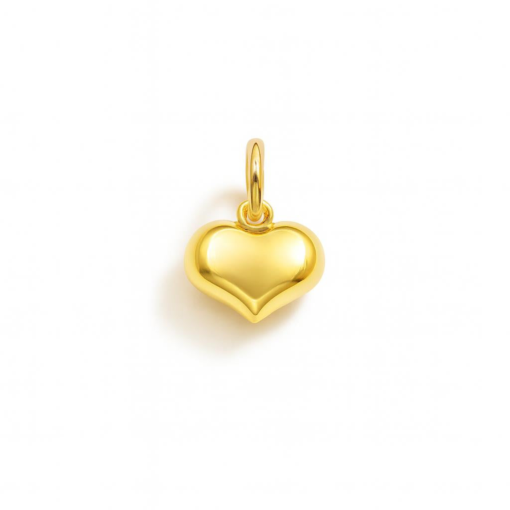Charm Cuore in Oro Giallo