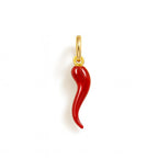 Charm Cornetto in Oro Giallo e Smalto Rosso