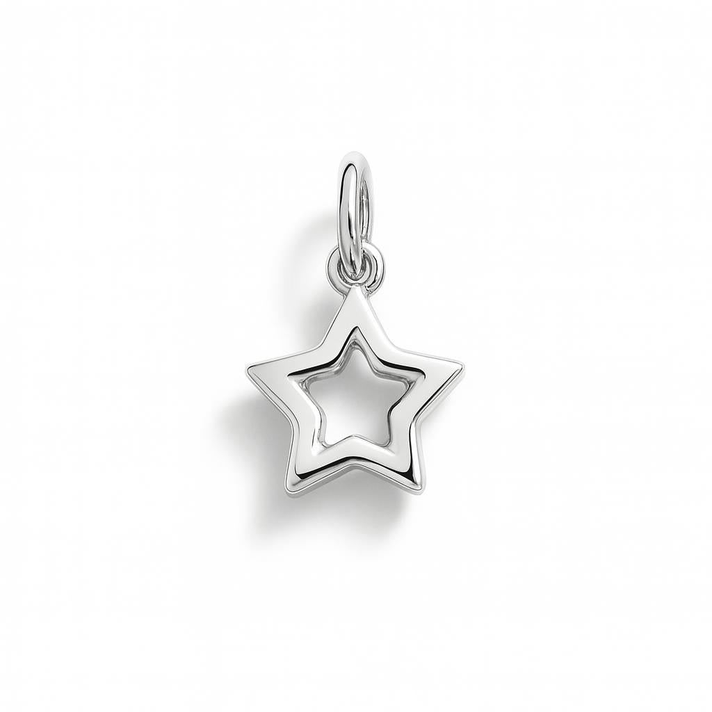 Charm Stella in Oro Bianco