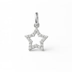 Charm Stella in Oro Bianco e Zirconi