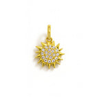 Charm Sole in Oro Giallo e Zirconi