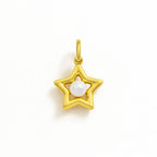 Charm Stella in Oro Giallo e Perla