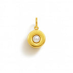 Charm Cerchio in Oro Giallo e Perla