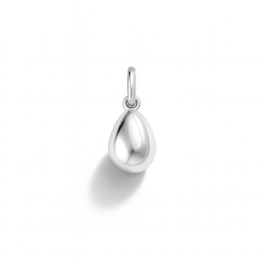 Charm Goccia in Oro Bianco