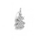 Charm Bambina in Oro Bianco e Zirconi