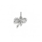 Charm Fiocco in Oro Bianco e Zirconi