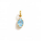 Charm Acquamarina in Oro Giallo e Zirconi
