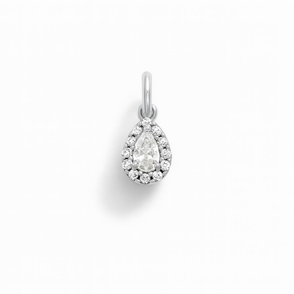 Charm Luce in Oro Bianco e Zirconi