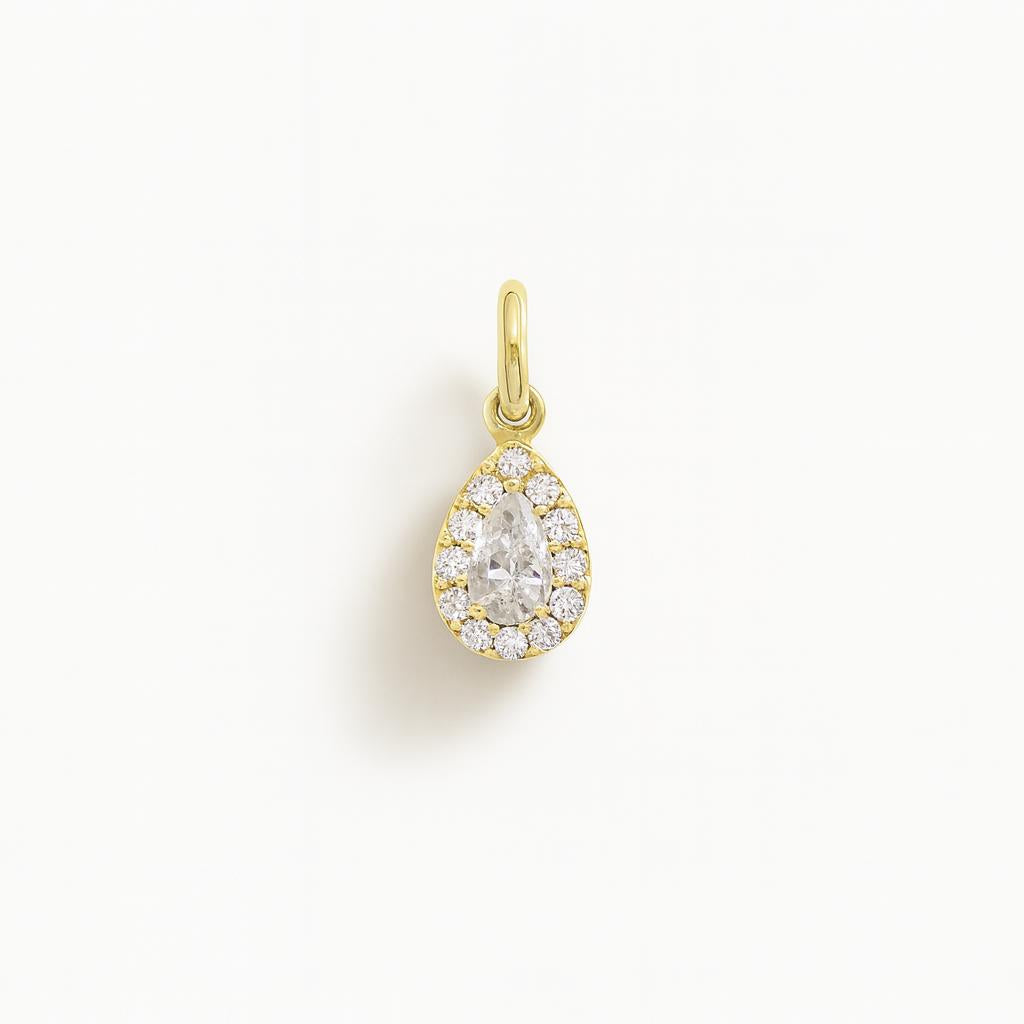 Charm Luce in Oro Giallo e Zirconi