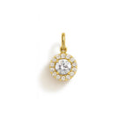 Charm Luce in Oro Giallo e Zirconi