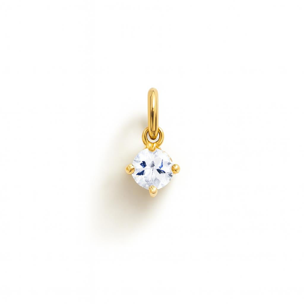 Charm Luce in Oro Giallo e Zirconi