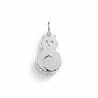 Charm Gatto in Oro Bianco