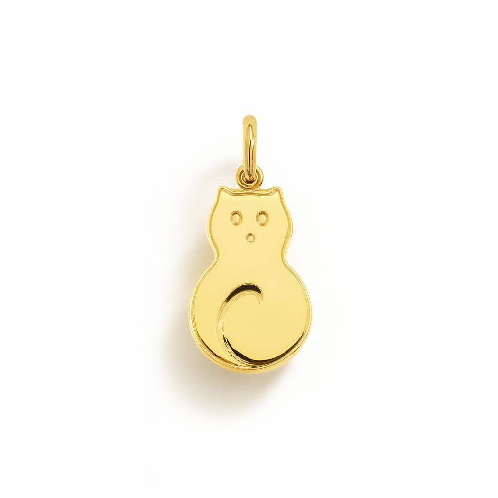 Charm Gatto in Oro Giallo