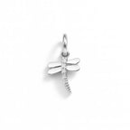 Charm Libellula in Oro Bianco e Zirconi