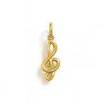 Yellow Gold Treble Clef Charm