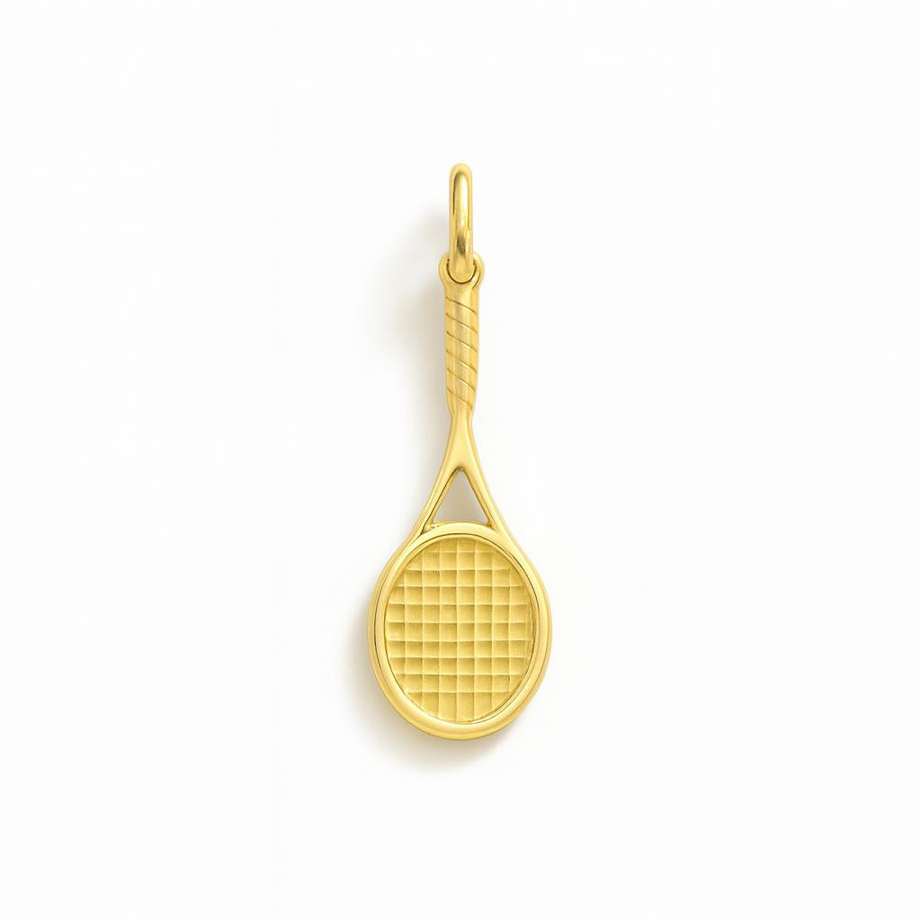 Charm Racchetta da Tennis in Oro Giallo