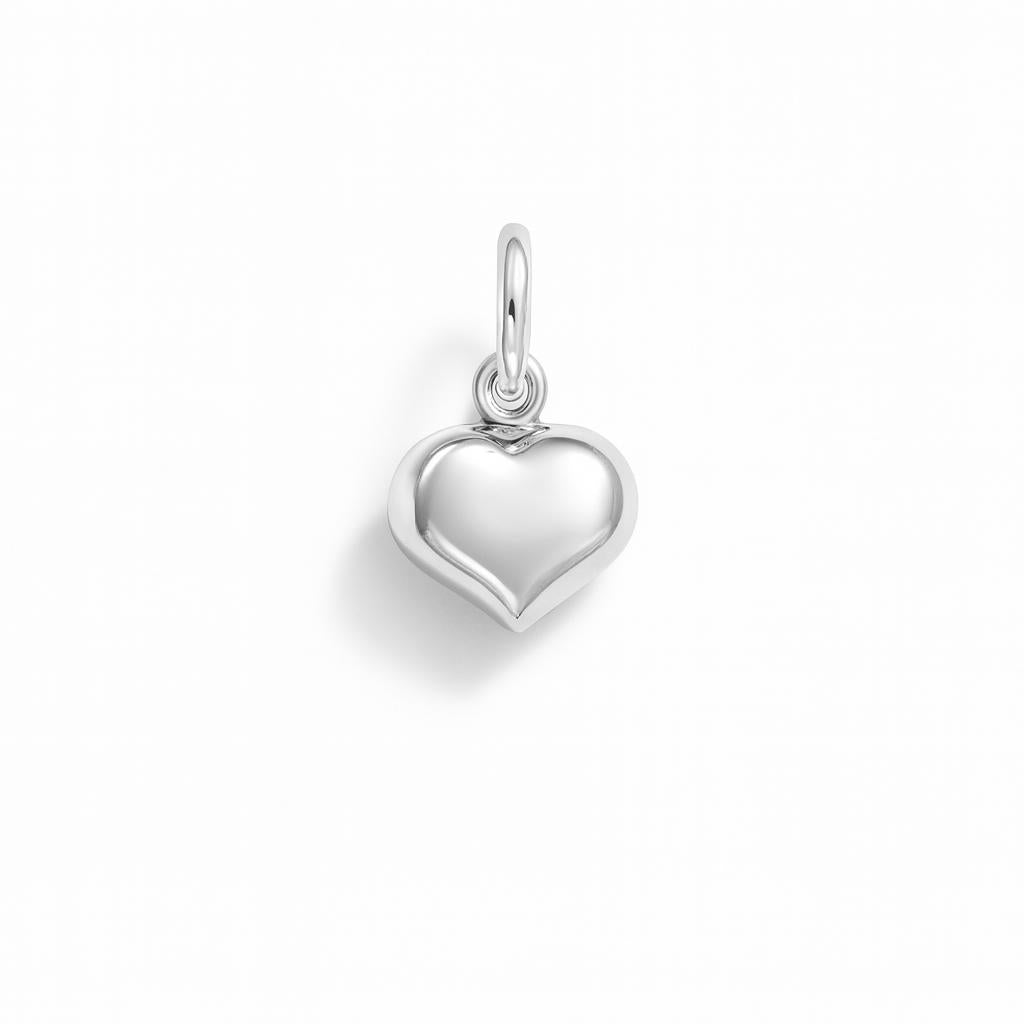 Charm Cuore in Oro Bianco