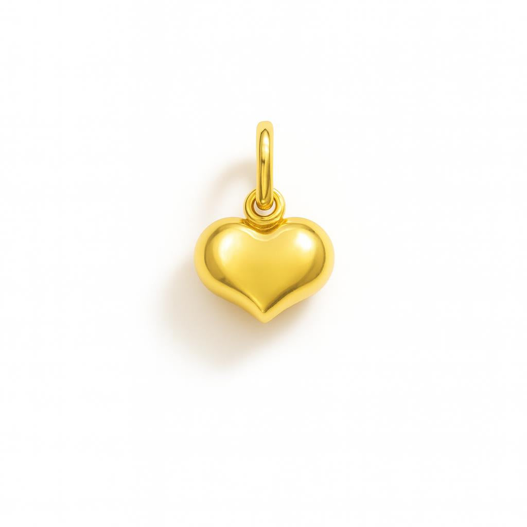 Charm Cuore in Oro Giallo