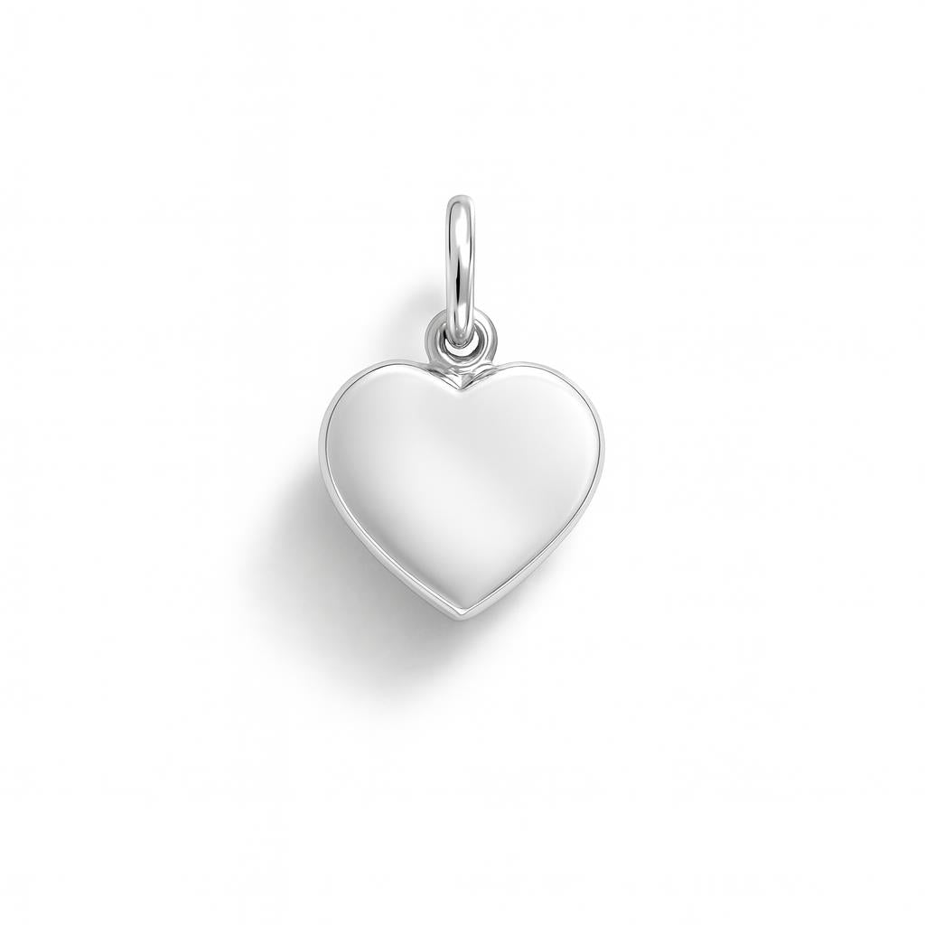 Charm Cuore in Oro Bianco