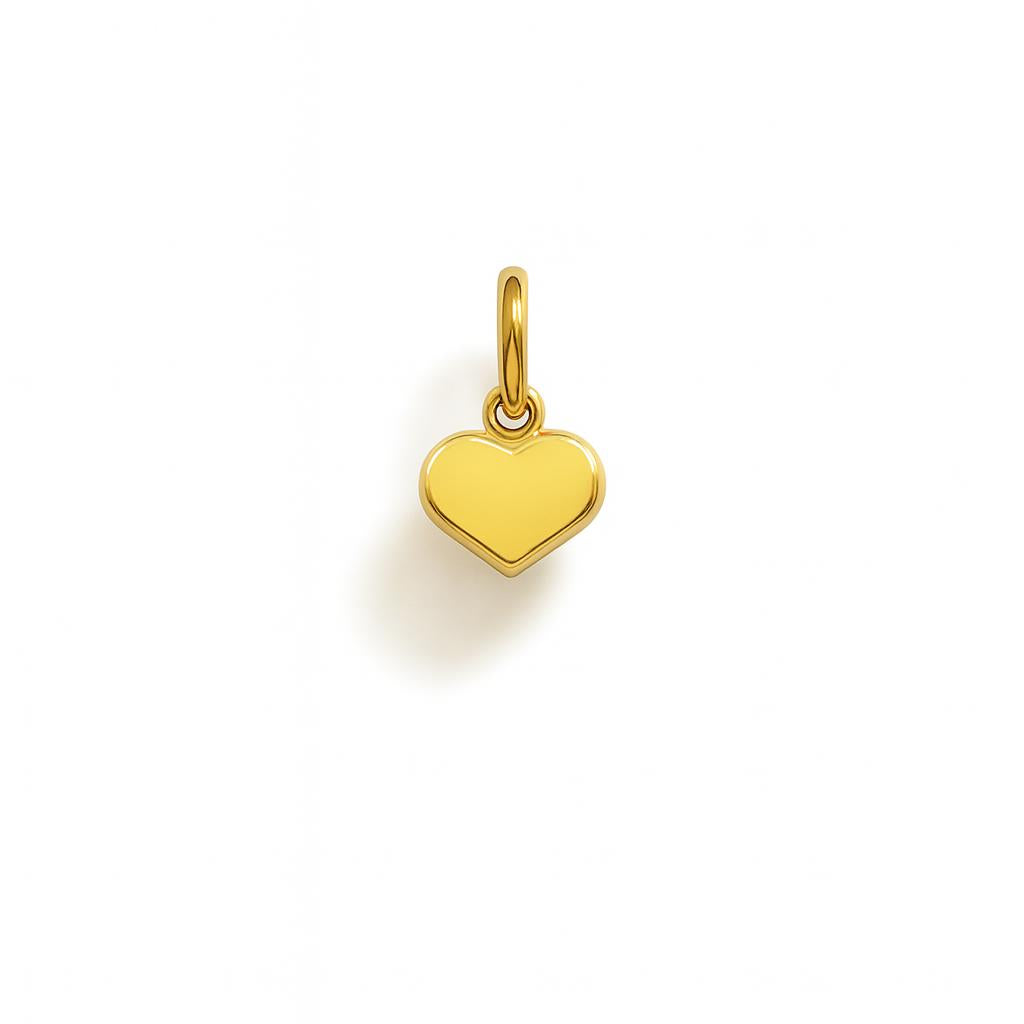 Charm Cuore in Oro Giallo