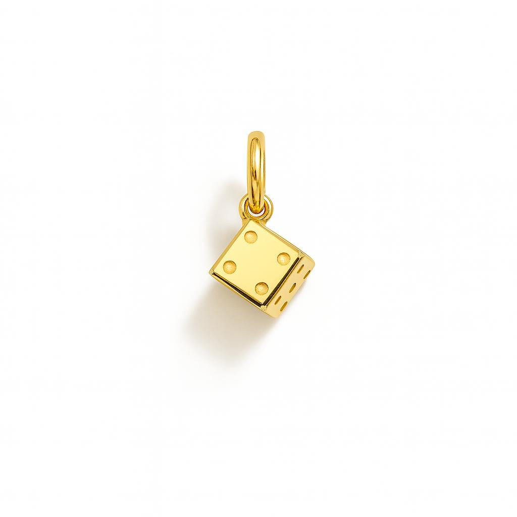 Charm Dado in Oro Giallo