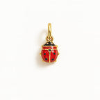 Charm Coccinella in Oro Giallo e Smalto Rosso