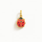 Charm Coccinella in Oro Giallo e Smalto Rosso