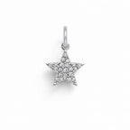 Charm Stella in Oro Bianco e Zirconi