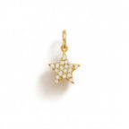 Charm Stella in Oro Giallo e Zirconi