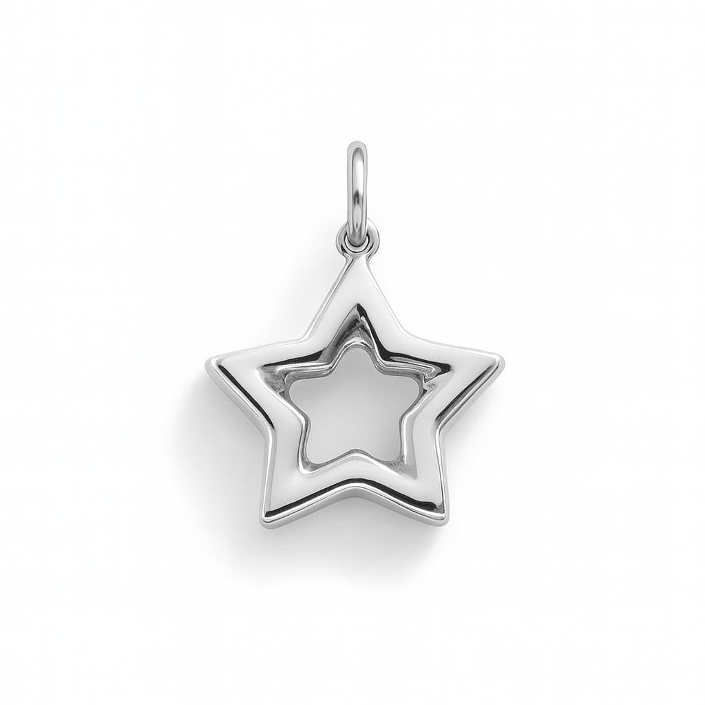 Charm Stella in Oro Bianco