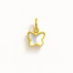 Charm Farfalla in Oro Giallo e Madreperla