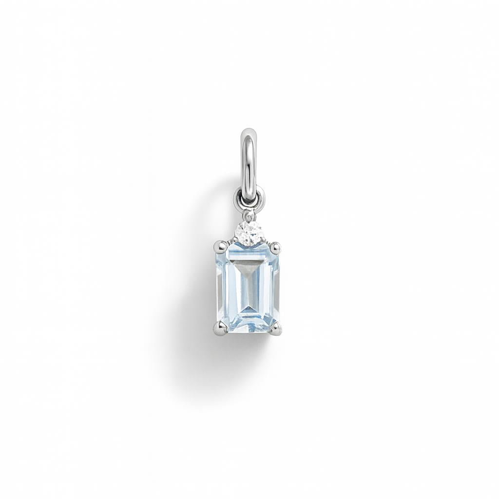 Charm Luce in Oro Bianco e Zirconi