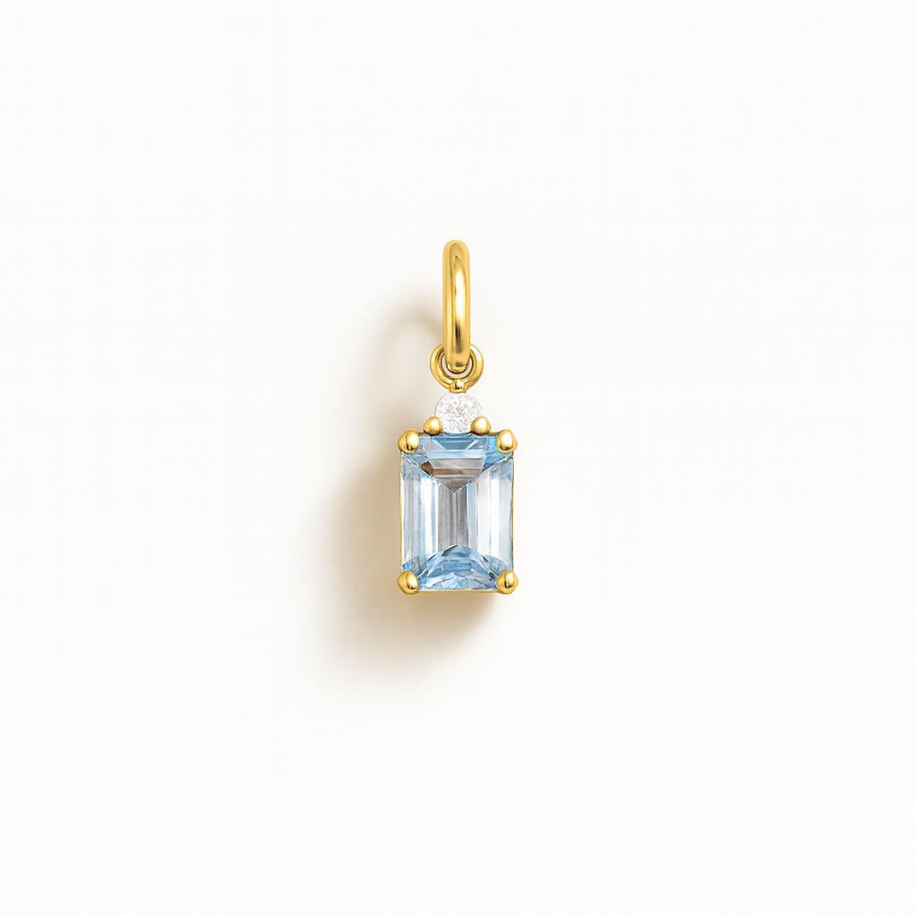 Charm Luce in Oro Giallo e Zirconi