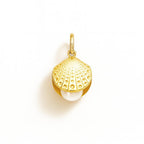 Charm Conchiglia in Oro Giallo e Perla