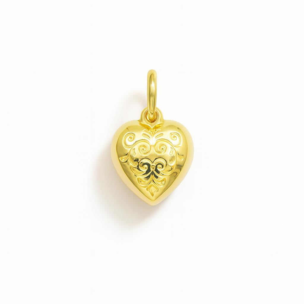 Charm Cuore in Oro Giallo