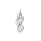 Charm Infinito in Oro Bianco e Zirconi