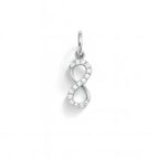 Charm Infinito in Oro Bianco e Zirconi