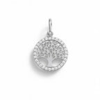Charm Albero della Vita in Oro Bianco e Zirconi