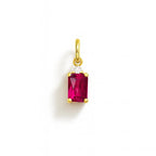 Charm Rubino in Oro Giallo e Zirconi