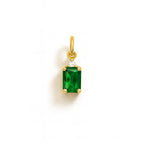 Charm Smeraldo in Oro Giallo e Zirconi