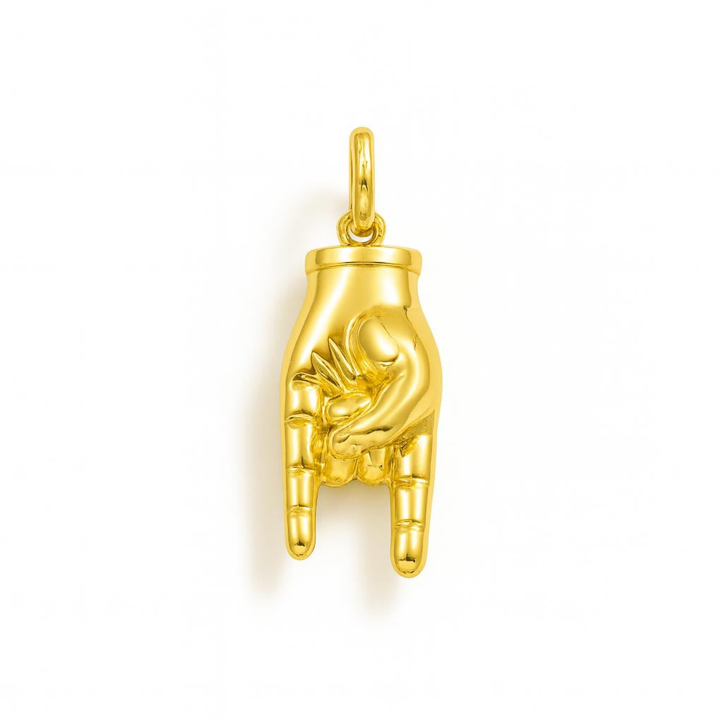 Charm Corna in Oro Giallo