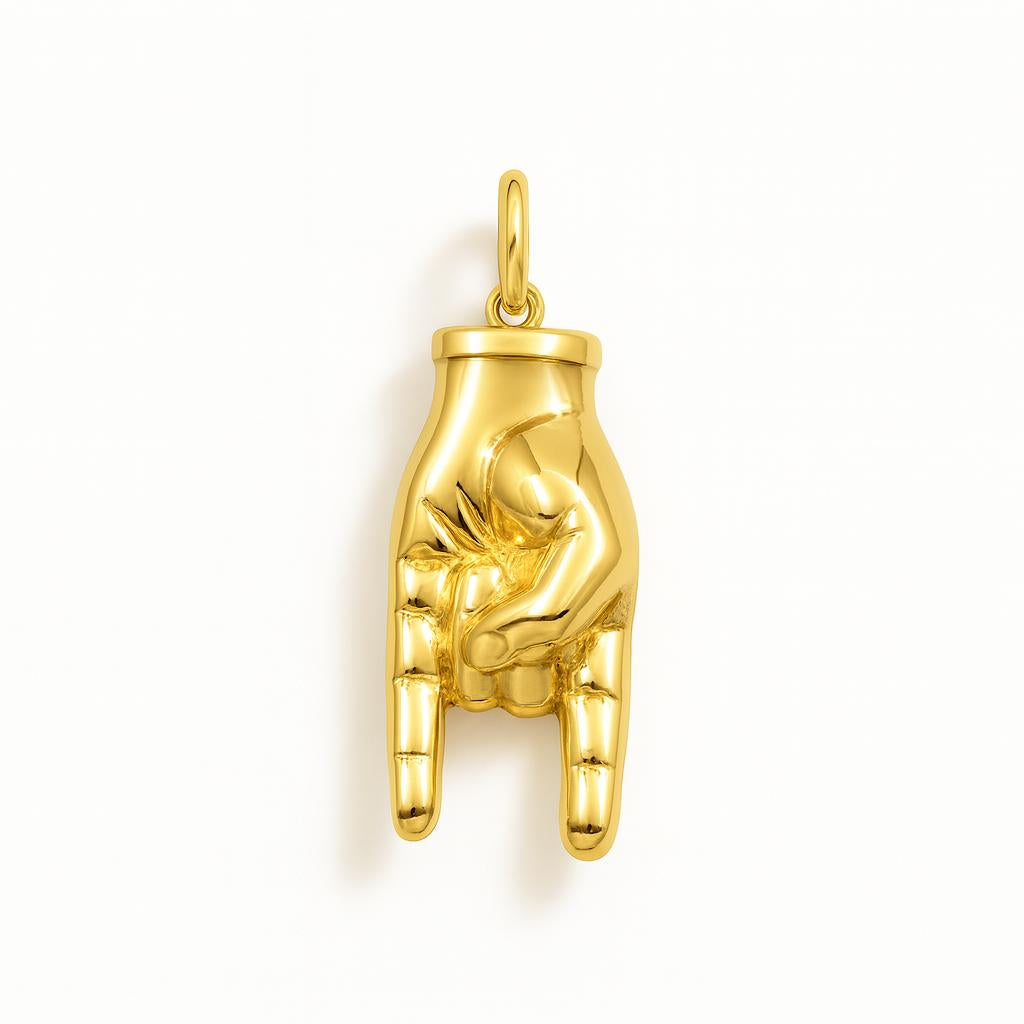 Charm Corna in Oro Giallo