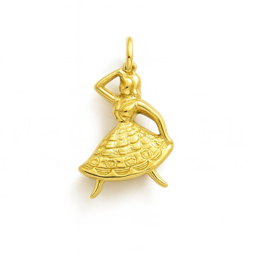 Charm Ballerina in Oro Giallo