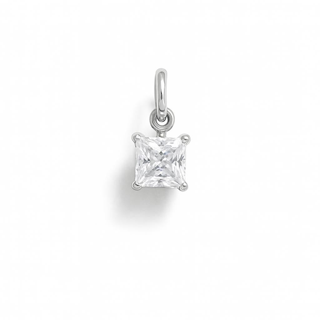 Charm Luce in Oro Bianco e Zirconi