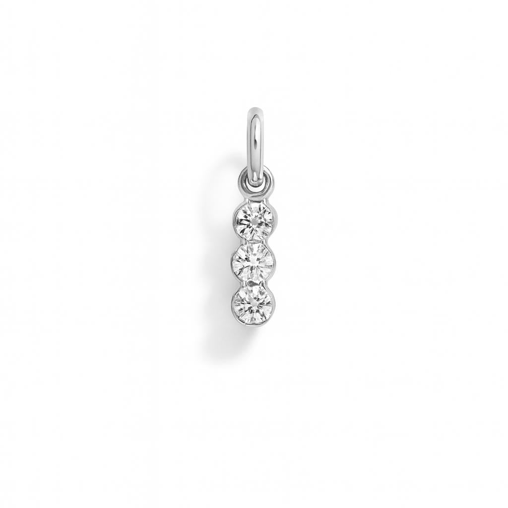 Charm Luce in Oro Bianco e Zirconi