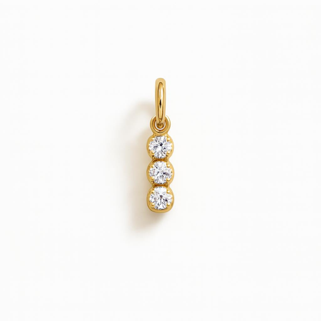 Charm Luce in Oro Giallo e Zirconi