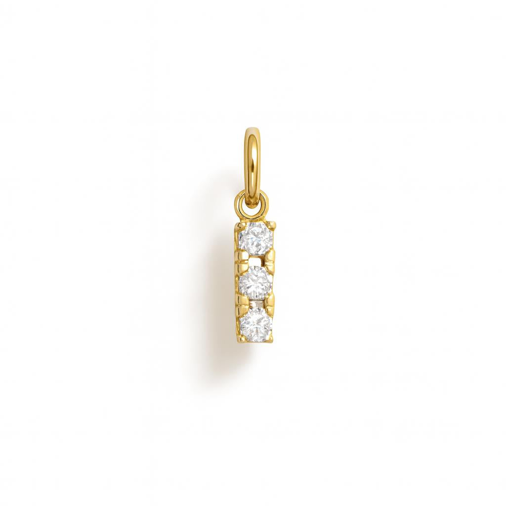 Charm Luce in Oro Giallo e Zirconi